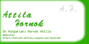 attila hornok business card